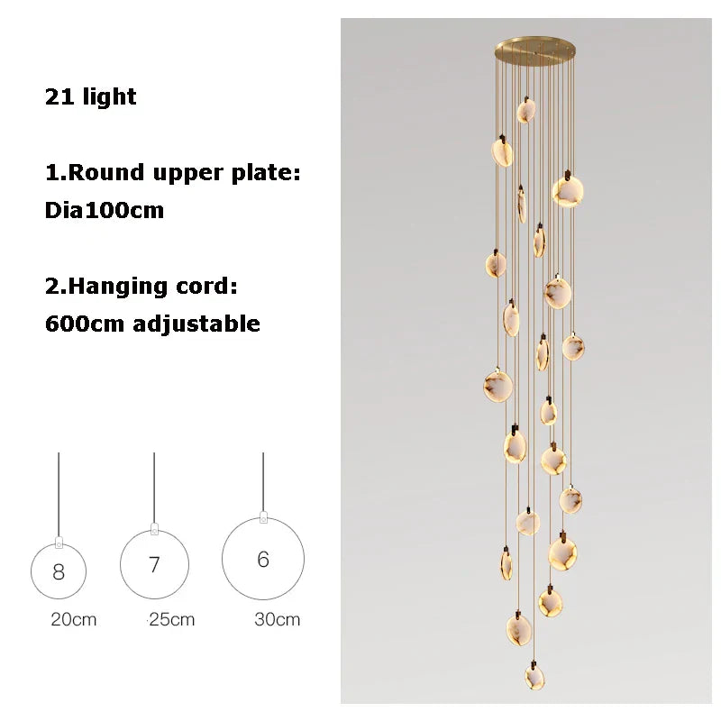 LED Marble Gold Chandelier for Living Room, 2025 Trend Lustre Lighting