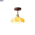 Yellow Glass LED Ceiling Lamp - Modern Nordic Style Lighting Fixtures