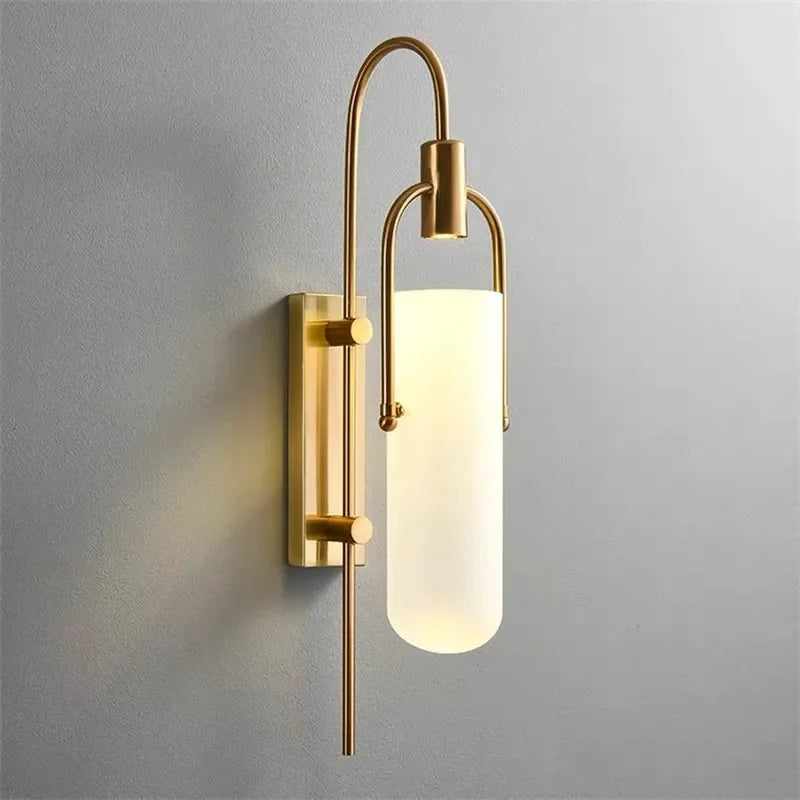 Modern Glass Wall Sconce Light Fixture for Bedside Living Room