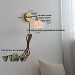 White Glass Copper Wall Sconce LED Stair Light Fixture - Modern Nordic Design