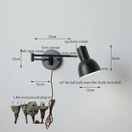 Cream LED Swing Arm Wall Lamp for Living Room Bedroom Mirror Stair Light