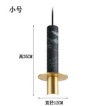 Small Chandelier Art Marble Terrazzo Single Head Pendant Light