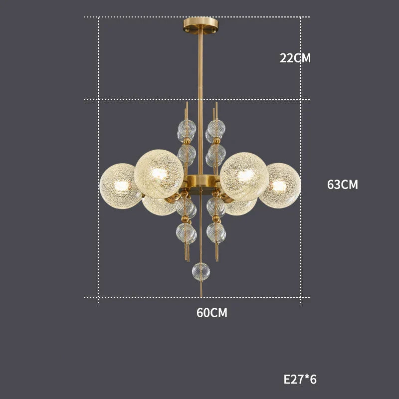Gold Chrome Bubble Ceiling Chandelier: 2025 Trend Hanging Lamps for Living Room