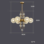 Gold Chrome Bubble Ceiling Chandelier: 2025 Trend Hanging Lamps for Living Room