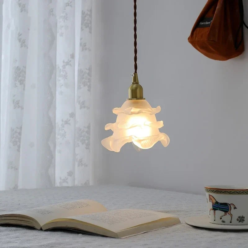 Glass Pendant Lamp Copper Socket Nordic Modern LED Hanging Light