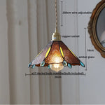 Glass Copper LED Pendant Lamp for Dining Room, Nordic Modern Hanging Light Fixtures