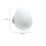 Glass Egg Wall Sconces Lamp Ceiling Light with E27 Led Bulb