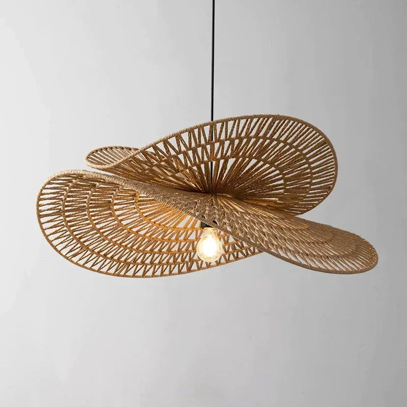 Rattan Weaving LED Chandelier Pendant Lights for Home Decor