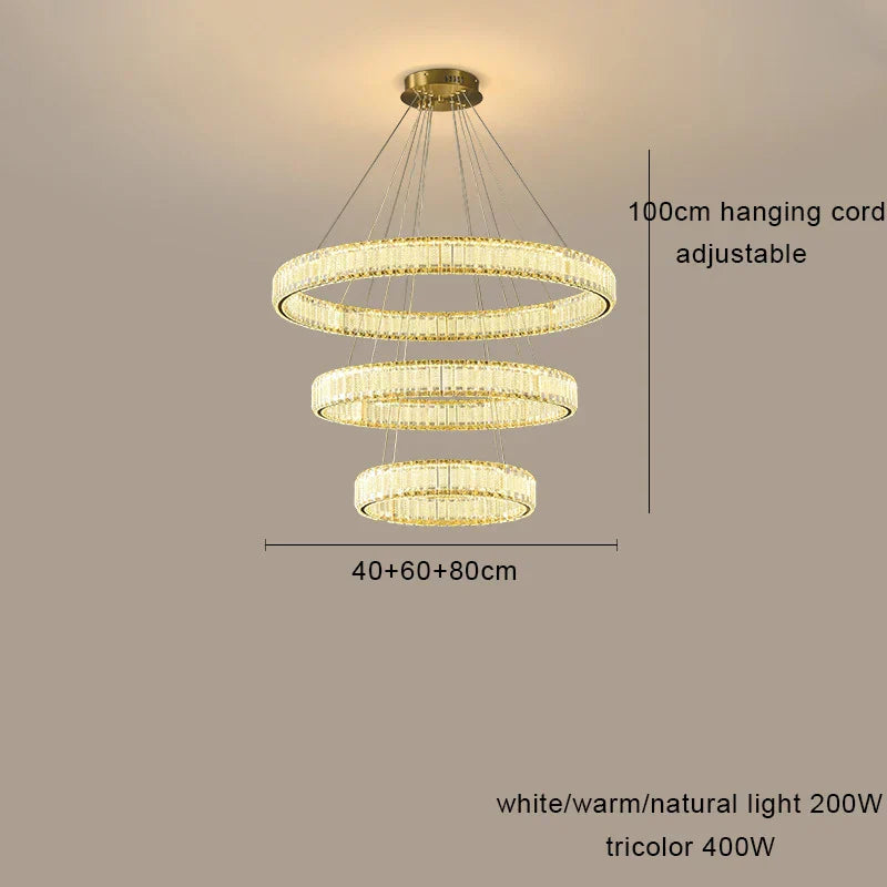 Crystal Chandelier Pendant Lamps for Home Decor and Modern Living Room Lighting