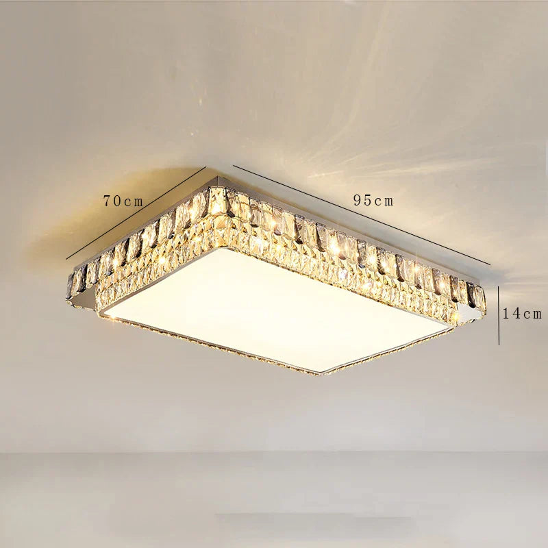 Modern Crystal LED Ceiling Chandelier for Living Room and Bedroom