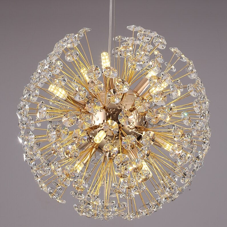 Liano Crystal Dandelion Sphere Ceiling Light