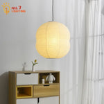 Rice Paper Pendant Lights for Living Room Decor - LED E27 Ceiling Lamps