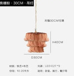 Fela Tassel Chandelier: Bohemian Chain Tiered Suspension Light for Living Room & Shop