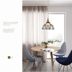 Blue Glass LED Pendant Light Fixture - Nordic Modern Hang Lamp