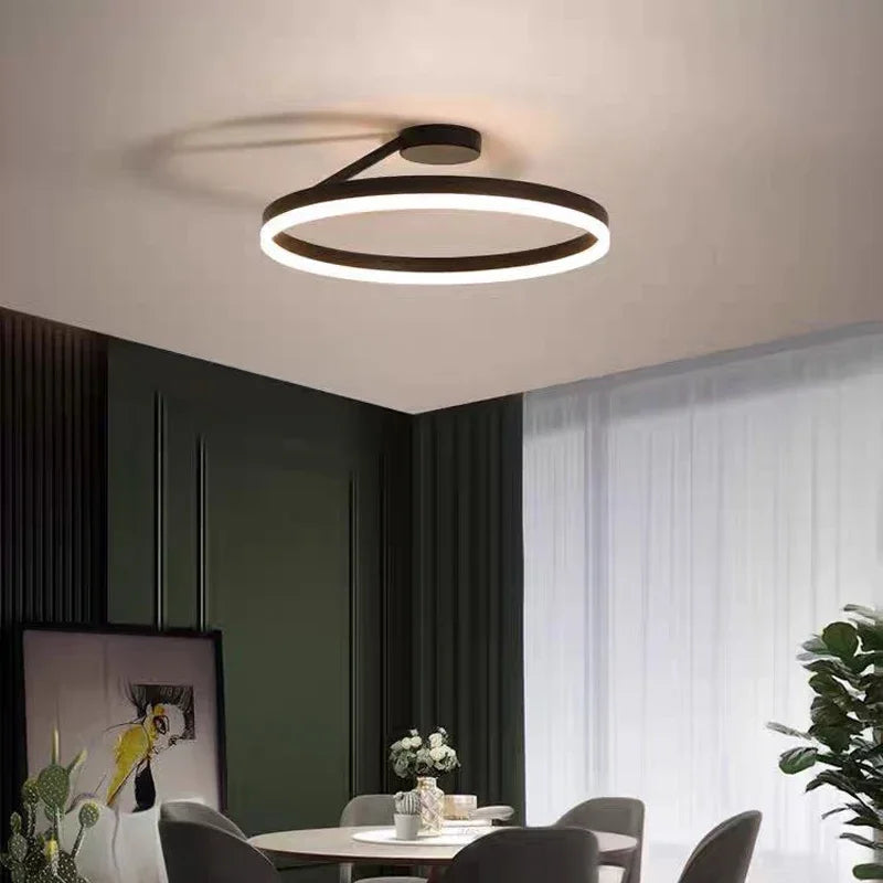 Scandinavia Ring Ceiling Chandelier Dimmable Pendant Light for Living Room