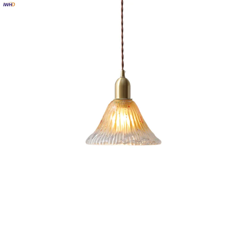 Glass Pendant Lamp Copper Socket Nordic Modern LED Hanging Light