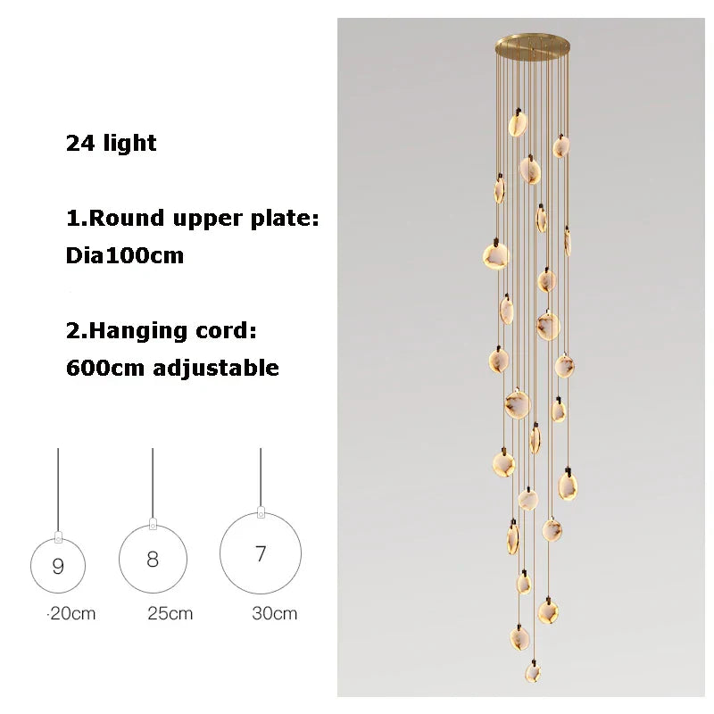 LED Marble Gold Chandelier for Living Room, 2025 Trend Lustre Lighting