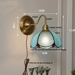 Glass Brass Wall Sconce LED Light Fixture for Dining Living Room Bathroom Mirror