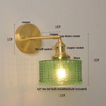 Nordic Modern LED Glass Wall Light Fixture for Bedroom, Living Room, Porch