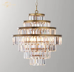 Crystal Pendant Chandeliers Modern Round Hanging Lamps for Bedroom & Living Room