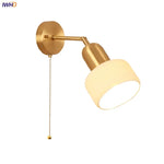 Afralia™ Rotatable Ceramic Wall Lamp with Pull Chain Switch for Bathroom Mirror, Bedroom, Living Room
