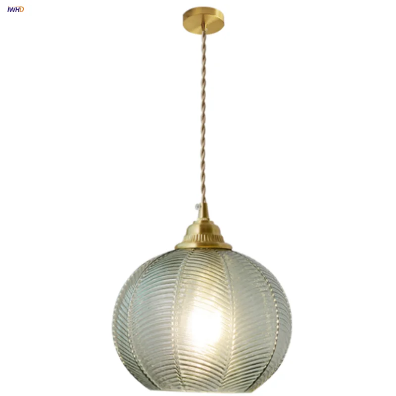 Blue Glass LED Pendant Lamp - Nordic Modern Hanging Light
