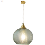 Afralia™ Blue Glass LED Pendant Lamp: Nordic Modern Hanging Light.