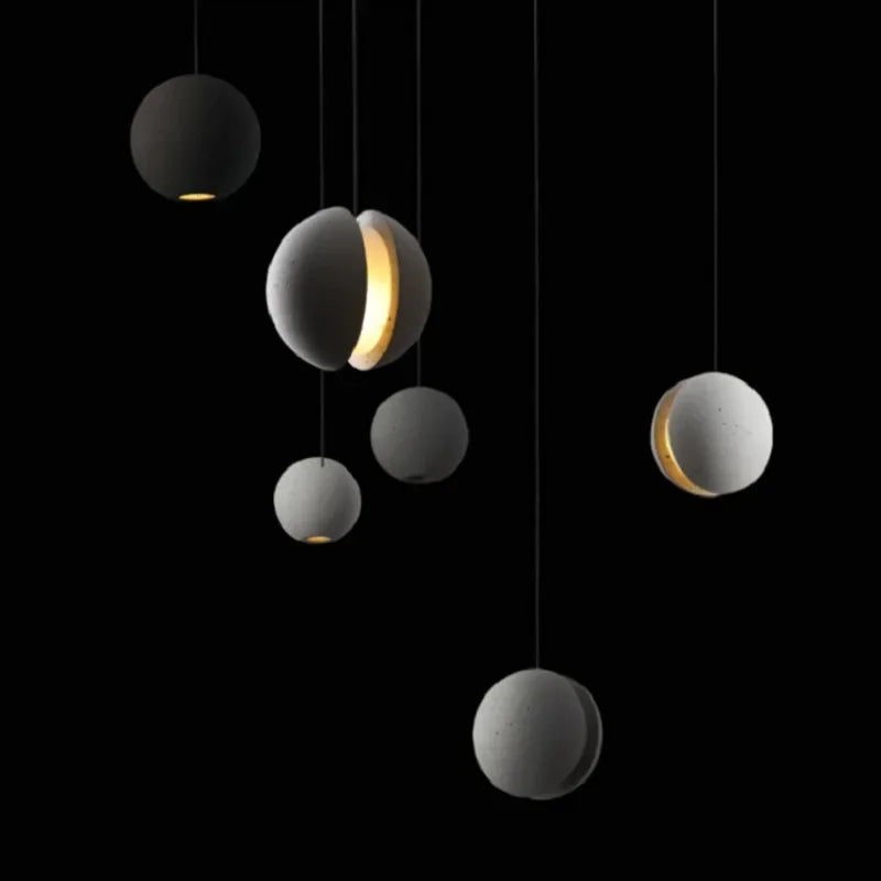 Cement Pendant Light: Industrial Nordic Retro Chandelier for Hotel Restaurant Bar