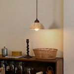 Afralia™ Yellow Travertine LED Pendant Light: Cafe Bar Bedroom Japanese Hanging Lamp