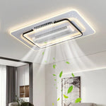 Bladeless LED Ceiling Fan Light: Modern Invisible Fan Lamp for Bedroom & Living Room