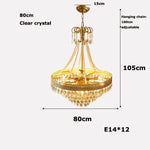 Crystal Water Drop Chandelier for Kitchen Dining Room