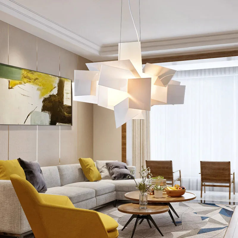 Acrylic Leaf Pendant Lamps: Modern Ceiling Hanging Light for Kitchen Island & Living Room