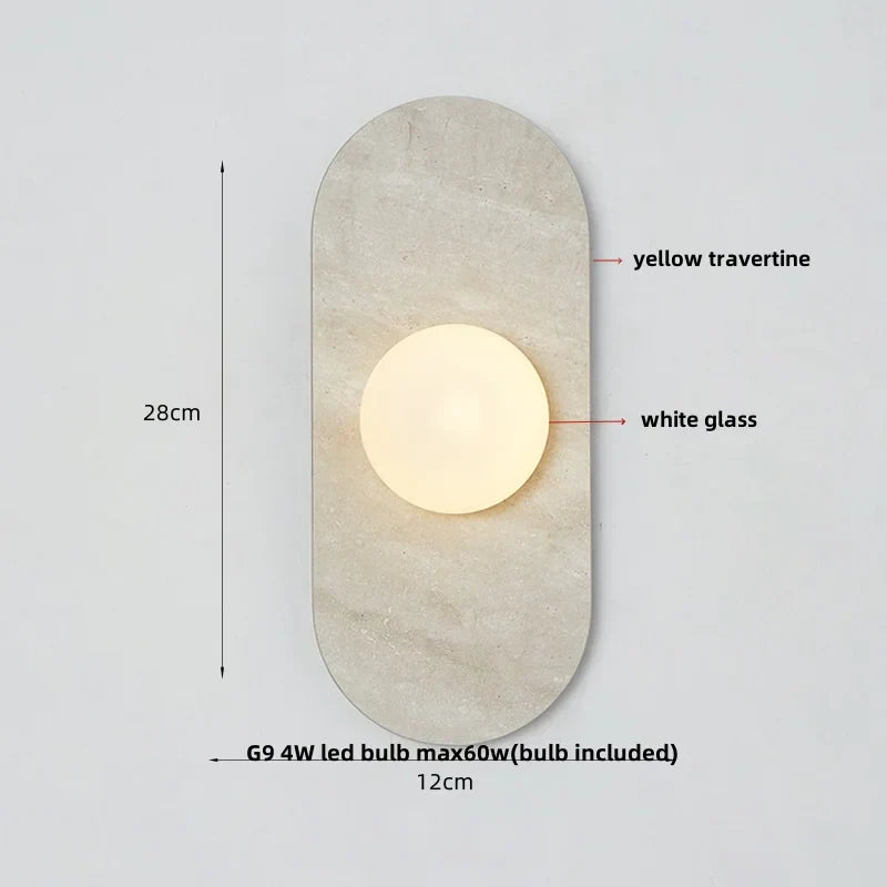 Nordic LED Wall Lights White Glass Bedside Lamp Sconce for Modern Decor