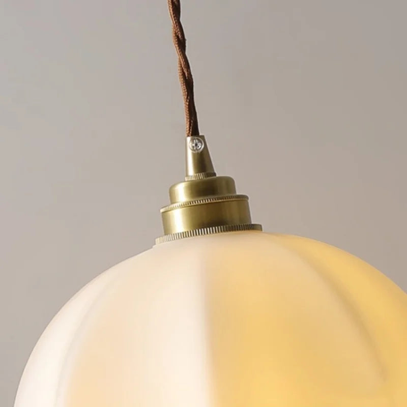 White Glass LED Pendant Lamp for Modern Home Decor and Lighting