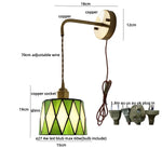 Tiffany Glass Wall Sconce LED Light for Modern Decor