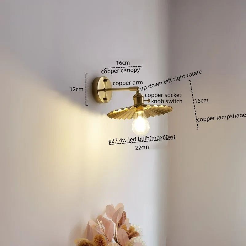 Copper LED Wall Light for Modern Spaces.