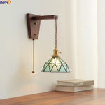 Walnut Glass LED Wall Light Fixture | Modern Bedroom Bathroom Living Room Lamp