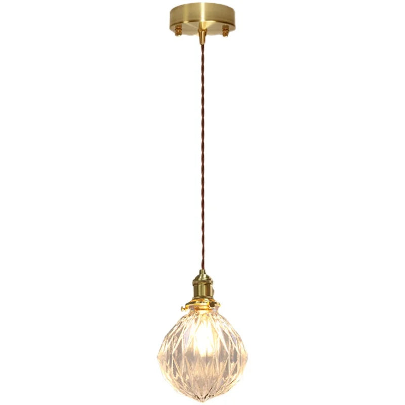 Modern LED Glass Copper Pendant Lamp | Nordic Style Hanging Light Fixtures