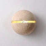 Yellow Travertine LED Wall Lamp Round Bedside Light Fixtures