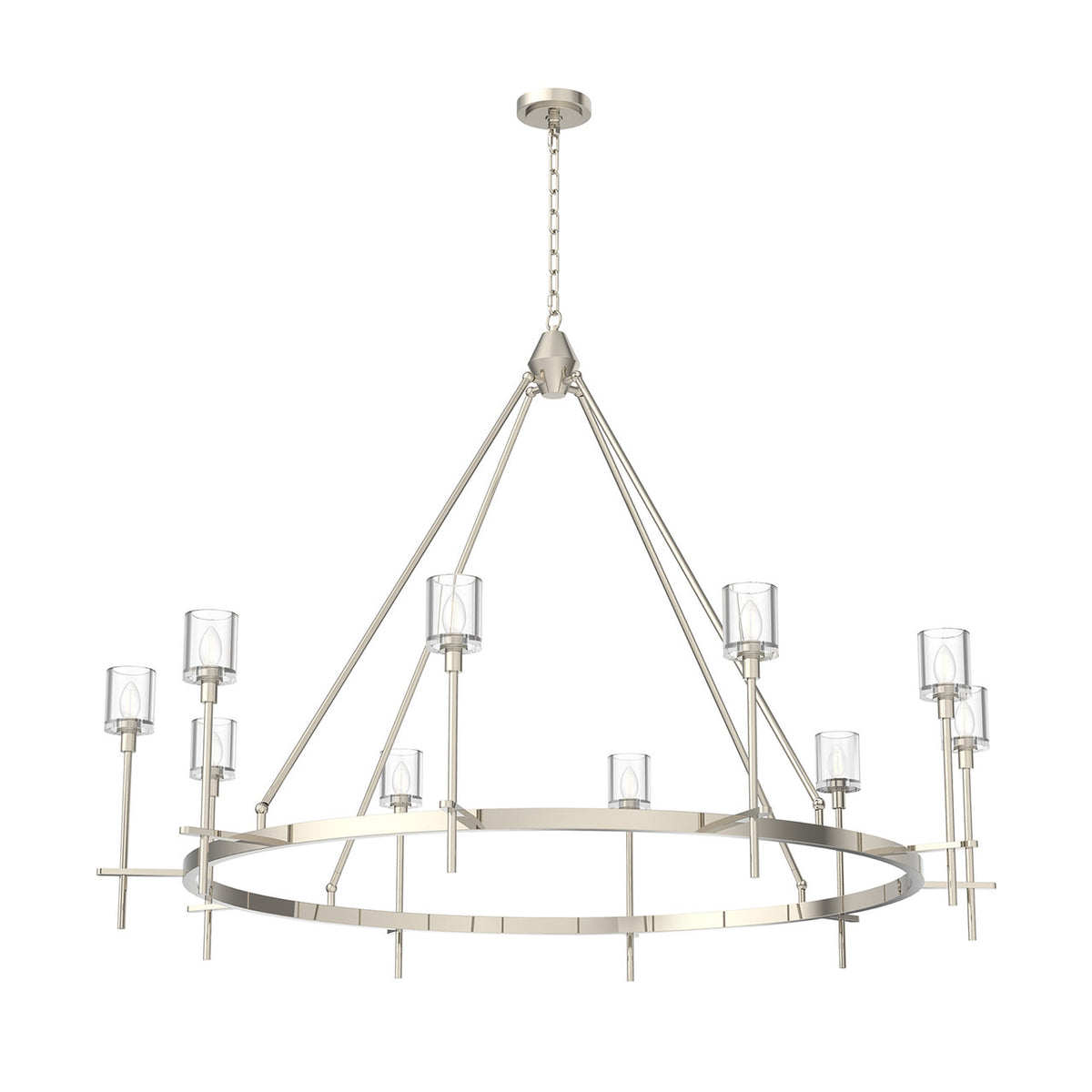 Oni Chandelier, 1-Light, Oxidized Gold, Frosted Glass Shade, 148"H (C83457OG 305XTVD)