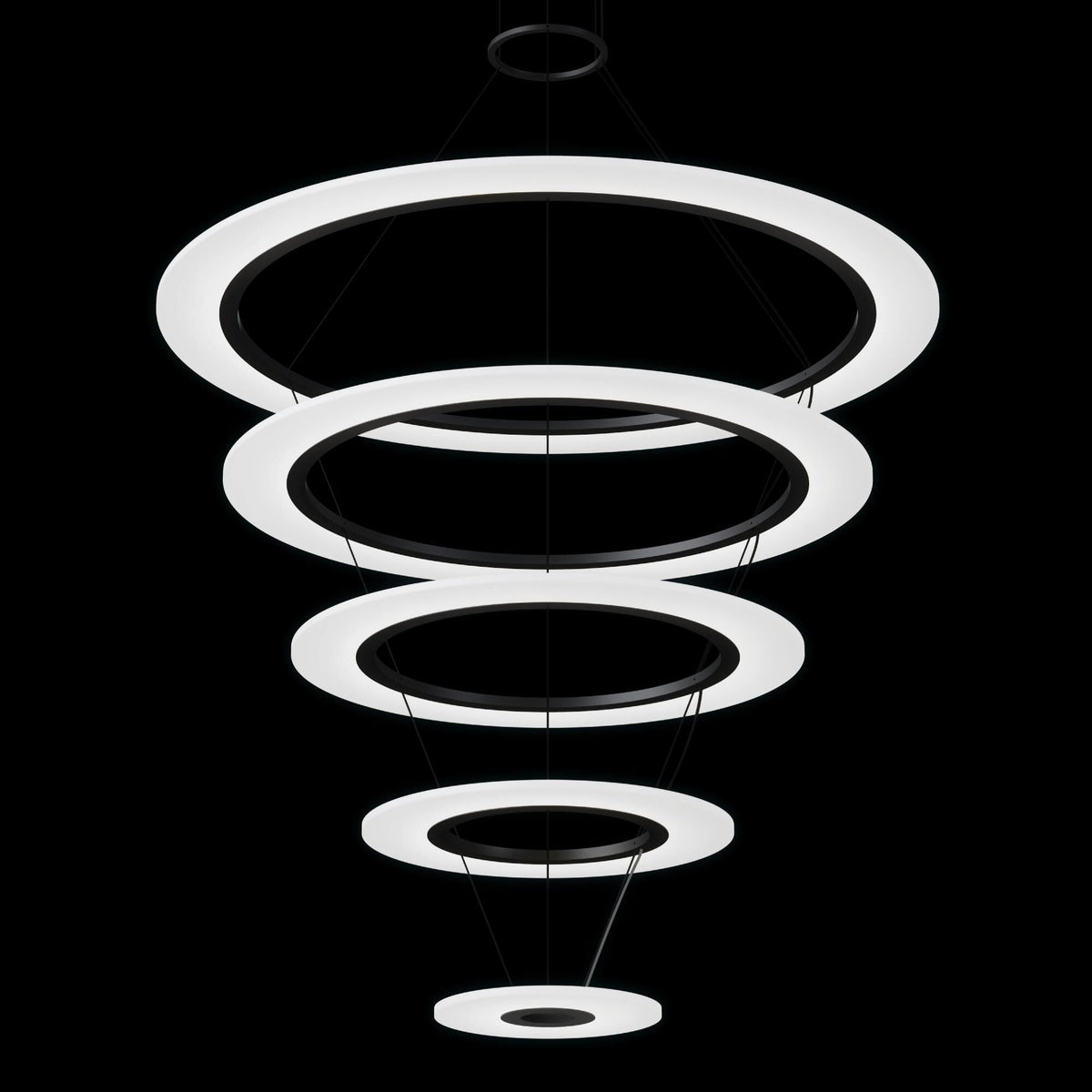 Sonneman Arctic Rings 37 Inch Led Chandelier Cp756032