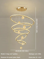 Modern LED Pendant Lights Chandelier for Foyer, Villa, and Stairs