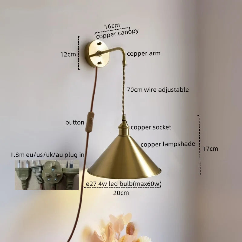 Copper LED Wall Light for Modern Spaces.