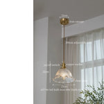 Clear Glass LED Pendant Light for Bedside Living Dining Decor