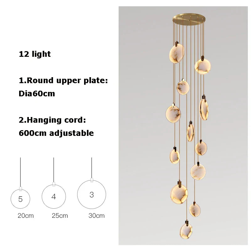 LED Marble Gold Chandelier for Living Room, 2025 Trend Lustre Lighting