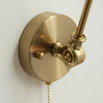 Ceramic Copper LED Wall Lights with Pull Chain Switch - Nordic Modern Bedside Lamp