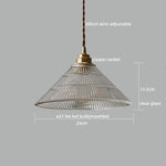 Copper Glass LED Pendant Lamp with Knob Switch - Modern Hanging Light Fixtures