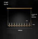 2-Layer Chandelier Lighting - Vintage Gold Silver Black Hanging Lamps