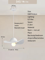 Nordi Cream Pendant Lights Hat Chandelier for Home Decor