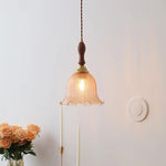 LED Glass Wood Pendant Lights | Modern Nordic Style Hanging Lamp for Home Décor